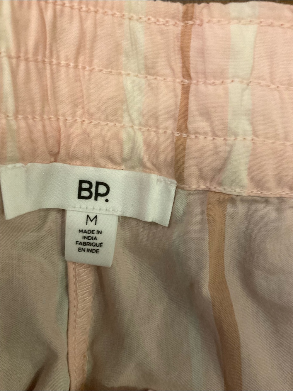 BP Light Pink Striped Elastic Waist Shorts - Picture 3 of 4